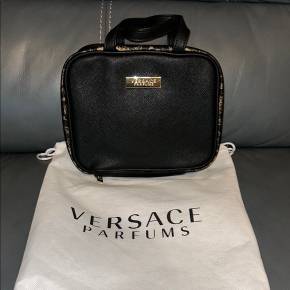 Versace Handbags - 060 Versace Black and Gold Parfum Bag